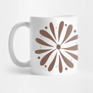 Minimalist Abstract Boho  Flower Circle  Cute Minimal  design Mug